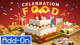 Celebration Food  Minecraft Marketplace Addon  Showcase [upl. by Luthanen]