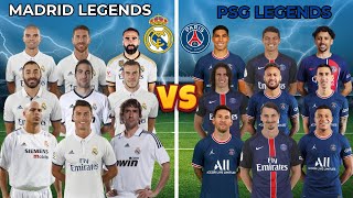 Real Madrid Legends 🆚 PSG Legends Ronaldo Messi Mbappe Benzema Neymar Zlatan Ramos Pepe💪⚽🔥 [upl. by Brice1]