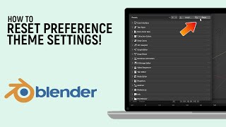 How to Reset Blenders Preferences Theme Settings easy [upl. by Aniv461]