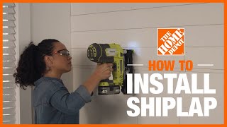 How to Install Shiplap  The Home Depot [upl. by Ronn]