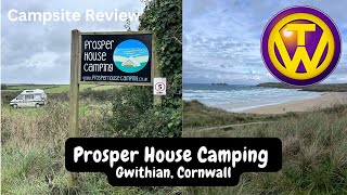 Prosper House Camping Gwithian Cornwall Campsite Review  Ive never showered in a shed before [upl. by Faydra]