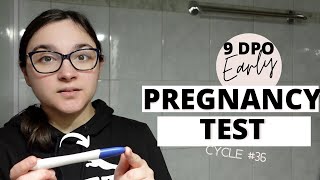 Early Pregnancy Test at 9 DPO  Faint line is still there  TTC Baby 3 Cycle 36 [upl. by Nahsin]