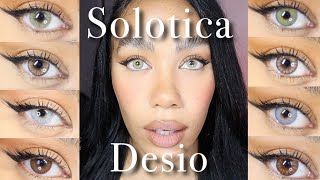 DESIO VS SOLOTICA Comparison PT 2 Testing TOP RATED Color Contacts Review amp TryOn [upl. by Adiam]