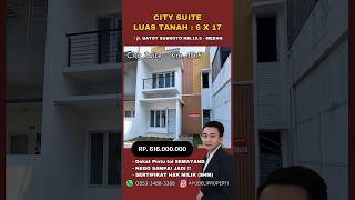 CITY SUITE  Rumah Medan Sunggal Dijual [upl. by Rabah287]