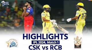 CSK vs RCB IPL 2024 Match Highlights Chennai Super Kings vs Royal Challengers Bangalore Today Match [upl. by Adav357]