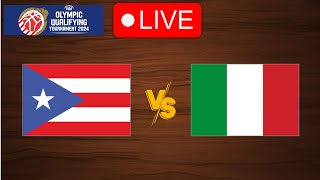 🔴 Live Puerto Rico vs Italy  FIBA Olympic Qualifying Tournament 2024  Live Play By Play [upl. by Aratehs]