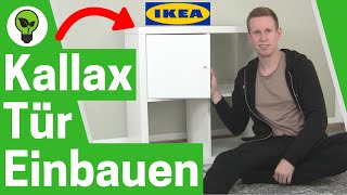 IKEA Kallax Tür Einbauen ✅ ULTIMATIVE ANLEITUNG Wie Türen Einsatz in Kallax Wandregal Einstellen [upl. by Ahsenahs]