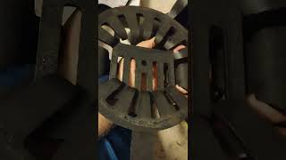 reposition shaker grate on New 1869 potbelly coal stove from United States stove company [upl. by Mattheus]