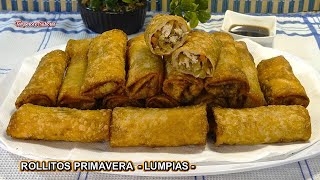 ROLLITOS PRIMAVERA Sin hacer ni comprar masa más fácil imposible y son DELICIOSOS [upl. by Ahtibbat]