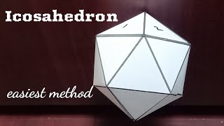 How to make Icosahedron with paper । 3d maths model celestial planetary shape [upl. by Oah]