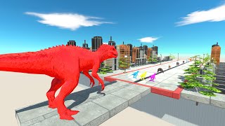 Indominus Rex Color vs Team Lava Boy  Animal Revolt Battle Simulator [upl. by Nitsoj]