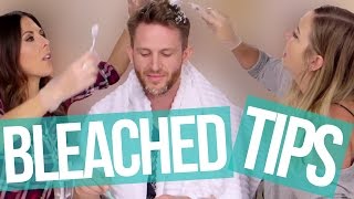 Guy Gets Bleached Tips 90s Makeover Beauty Break [upl. by Neillij]