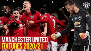 Premier League Fixtures 202021  Manchester United  Key Games  Man City Liverpool Chelsea [upl. by Nalced]