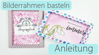 Bilderrahmen basteln ✿ Karten schön präsentieren ✿ Bastelanleitung ✿ Anleitung ✿ Dekoration basteln [upl. by Suoicerpal]