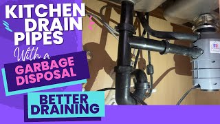 How To Install Kitchen Drain Pipes With A Garbage Disposal [upl. by Sucramat]