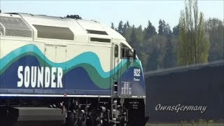 Sounder Train Rush Hour 8 Fast Trains in 2 Minutes [upl. by Bully]