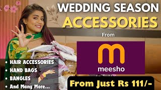 Wedding Special Meesho Haul  Must have things for this shaadi season  Honest Review  gimaashi [upl. by Drallim]