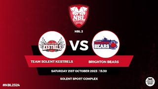 NBL2 Team Solent Kestrels vs Brighton Bears  21102023 [upl. by Moser]