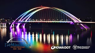 Official I74 Mississippi River Bridge 4K TimeLapse [upl. by Mayda]