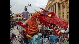 Carnevale di Verona 2018  Ecco i carri più belli del 488° Bacanal del Gnoco  Carnival parade [upl. by Carolin]