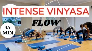 45 Minutes Intense Vinyasa Flow  Vinyasa Flow Yoga Class  Full Body Vinyasa Flow [upl. by Jammie539]