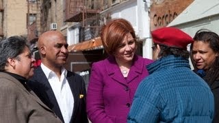 Christine Quinn Launches Her NYC Mayoral Campaign [upl. by Anaitak]