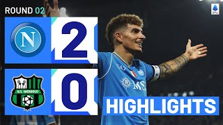 NapoliSassuolo 20  Osimhen and Di Lorenzo strike for Napoli Goals amp Highlights  Serie A 202324 [upl. by Nonnad]