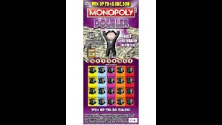 20  MONOPOLY DOUBLER  FLORIDA Lottery Bengal Scratch Off instant ticket [upl. by Ained]