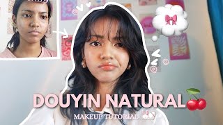 NATURAL DOUYIN MAKEUP ON ACNE BROWN SKIN [upl. by Annot]