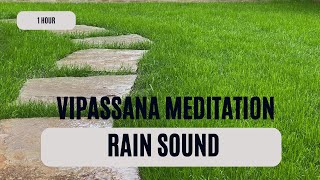 Vipassana Meditation  Rain Sound  1 Hour Guidance  Full Body  English Sub  For A Rainy Day [upl. by Nita397]