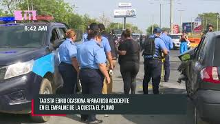 Taxista ebrio protagonizó aparatoso accidente en empalme de la cuesta El Plomo [upl. by Whatley]