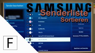 Tutorial Fernseher einstellen Samsung TV Senderliste bearbeiten Sender sortieren Favoritenlisten [upl. by Eirelam]