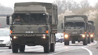 British Army logistic trucks travel in convoys 🚛🪖 [upl. by Ajoop989]