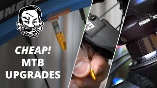 10 Ridiculously Cheap Mountain Bike Upgrades [upl. by Ilime829]