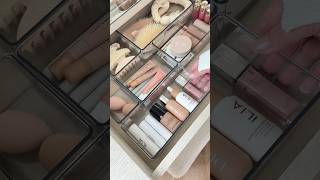 Let’s organize my vanity 🤍🎀 organization organizedhome vanity anthropologie makeupcollection [upl. by Owades]