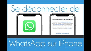 Comment se déconnecter de Whatsapp sur iPhone [upl. by Asilaj]