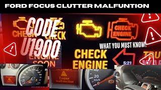 FORD FOCUS quot DASHBOARD quotMALFUNTION CODE quot U1900 quot [upl. by Bauske]