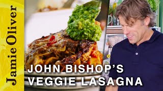 Veggie Lasagne  John Bishop  Friday Night Feast  Jamie Oliver [upl. by Retsbew]