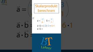 Skalarprodukt berechnen einfach erklärt in 1 Min [upl. by Maurine901]