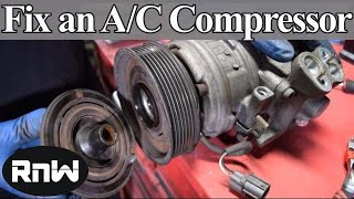 How to Diagnose and Replace an AC Compressor Coil Clutch and Bearing on Your Car [upl. by Eimaj]