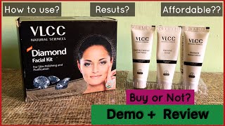 VLCC Diamond Facial Kit Demo amp Review  Step by Step facial at home [upl. by Yate]