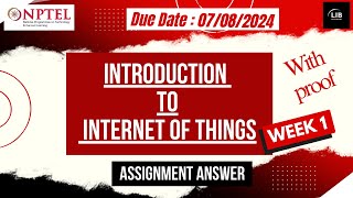 Introduction to IoT Week 1 Assignment Answers  NPTEL July 2024  Learn in brief [upl. by Haukom70]