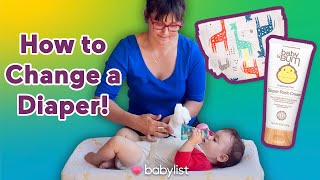 How to Diaper a Baby  Babylist [upl. by Cioban]