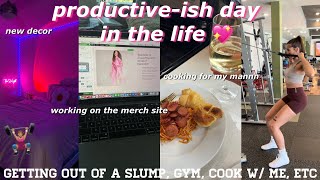 vlog a semiproductive day  still feels like 2023 working out merch is ready 👀 cooking etc [upl. by Finkelstein]