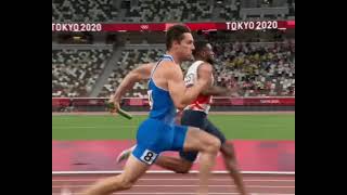 Filippo Tortu mens 4x100 Tokyo 2021 [upl. by Nybbor181]