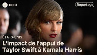 Élections américaines  Taylor Swift appuie Kamala Harris [upl. by Hillman]