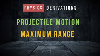 Maximum Range of a Projectile  Complimentary angle projectiles have same range [upl. by Rox827]