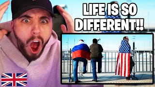 Brit Reacts to American VS Russian Mentality amp Culture [upl. by Enimzaj]