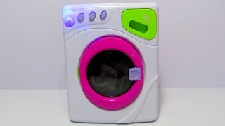 Toy Washing Machine Little Master Review Распаковка детской стиральной машинки и обзор игрушки [upl. by Adyl]