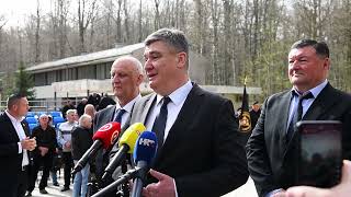 Zoran Milanović dao izjavu za medije o političkim aktualnostima na obilježavanju 33 godišnjice [upl. by Assiled]